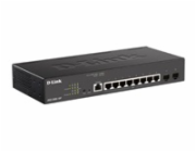 D-Link DGS-2000-10P 8-port Gbit PoE Managed Switch incl. 2 x SFP- Maximum PoE Budget 65W- 8 x 10/100/1000BASE-T PoE 