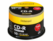 1x50 Intenso CD-R 80 / 700MB 52x Speed, printable, scr. res.