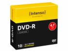 1x10 Intenso DVD-R 4,7GB 16x Speed, Slimcase