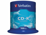 1x100 Verbatim Data Life CD-R 80 700MB, 52x Speed, Spindel
