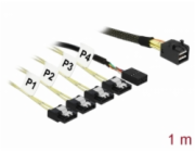 DeLOCK adaptérový kabel Mini SAS HD SFF-8643 > 4x SATA 7Pin