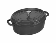 Litinový hrnec Staub La Cocotte 31cm oválný grafitove sedý