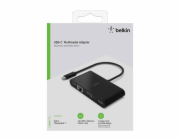 Belkin USB-C na Gigabit-Ethern. HDMI/VGA/USB-A-Adapter, cerna