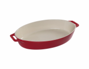 Staub Oval Dish Ceramic, oval, Red , 37cm