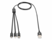 DIGITUS kabel 3v1 kabel USB-A na Lighning/MicroUSB/USB-C