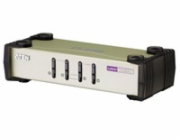 Aten CS-84U-AT 4-Port PS/2-USB KVM Switch, 4x Custom KVM Cable Sets, Non-powered ATEN KVM switch CS-84U,USB Hub, 4PC
