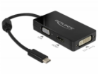 DeLOCK USB adaptér, USB-C zástrčka > VGA + HDMI + DVI zás...