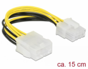 DeLOCK Kabel 8P EPS Stecker>Buchse  15cm, Verlängerungskabel