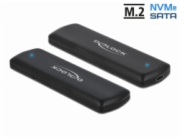 DeLOCK Externí kombinovaný kryt USB Type-C pro M.2 NVMe PCIe nebo SATA SSD, kryt disku
