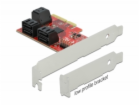 DeLOCK PCIe 6P SATA PCIe x4 karta - LP, řadič