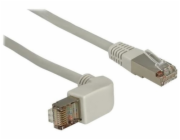 Delock - Patch kabel - RJ-45 (M) do RJ-45 (M) - 2 m - SFTP - CAT 5e - lisovaný, 90° konektor - šedá