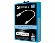 Sandberg 441-19 USB>Lightning MFI 0,2m Bílá