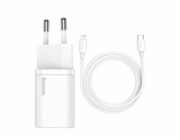 Baseus TZCCSUP-B02 Baseus Super SI set adaptéru USB-C 20W a kabelu USB-C do Lightning 1m, bílá