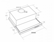 Akpo WK-7 Light Eco 60 Inox vestavný odsavač par