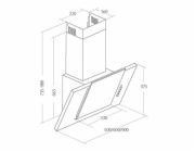 Akpo WK-4 Grand Eco 50 nástěnný komínový odsavač par černý