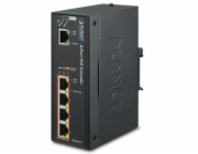 Planet průmyslový PoE/LAN extender, 1xPoE-in, 4xPoE-out 60W, 802.3bt/at/af, Gigabit, IP67, ESD+EFT, -40~75°C