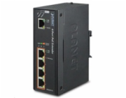 Planet IPOE-E174 PoE extender + switch, IEEE802.3at, 4 + 1x 1000Base-T, DIN, IP30, 60W