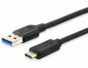 Equip kabel USB-A - USB-C USB 1 m černý (12834107)