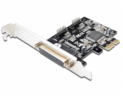 Rozšiřující karta/řadič LPT/RS232 PCI Express, 1xDB25 2xDB9, Low Profile, Čipová sada: AX99100