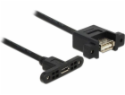 Delock kabel USB 2.0 Micro-B samice přišroubovatelná > US...