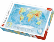 Trefl Puzzle 1000el - Fyzická mapa světa (10463)