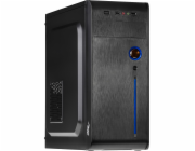 Akyga PC skříň Midi ATX 2xUSB2.0. bez PSU, černá
