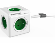 Allocacoc PowerCube Extended Type E napájecí prodlužovačka 1,5 m 5 AC zásuvky / AC zásuvek Vnitřní Zelená