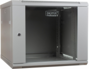 Digitus DIGITUS skříňka 19 9U 501/600 / 450mm závěsná skříňka, skleněné dveře, šedá, nesmontovaná