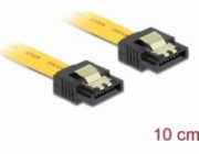 Delock Cable SATA - Kabel SATA - Serial ATA 150/300/600 - SATA (F) do SATA (F) - 10 cm - opatřený západkou, přímý konektor - žlutá