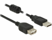 Kabel USB Delock USB-A - USB-A 2 m Czarny (84885)