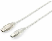 Equip USB-A - USB-B USB kabel 1,8 m průhledný (128650)