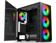 SAVIO PC Case Prime X1 ARGB Glass Black