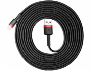 Baseus Cafule Cable USB Lightning 2A 3m (Black Red)