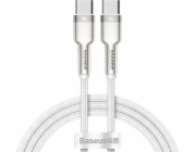 Kabel USB-C na USB-C Baseus Cafule, 100W, 1m (bílý)