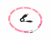 Karlie LED světelný obojek růžový obvod 20-75cm