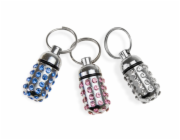 Karlie Adresář s kamínky stříbrný 15x8mm