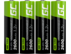Zelená baterie AA / R6 2600mAh 4ks.