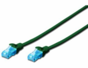 Digitus Ecoline Patch Cable, UTP, CAT 5e, AWG 26/7, zelený 2m, 1ks