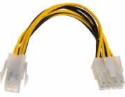 Akyga AK-CA-10 power cable Black  Yellow 0.15 m