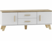 Cama RTV stand LOTTA 140cm white + sonoma oak