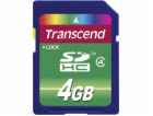 Paměťová karta TRANSCEND 4GB SDHC (SD2.0 Class 4)  memory...