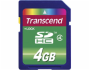 Paměťová karta TRANSCEND 4GB SDHC (SD2.0 Class 4)  memory card