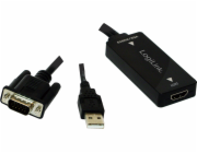 AV LogiLink D-Sub (VGA) - HDMI + USB-A adaptér černý (CV0060)