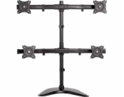 Neomounts NM-D335D4 - Stojan - plný pohyb - pro 4 LCD displeje - černá - velikost obrazovky: 10"-27" - stolní stojan, upevnění svorkou, průchodka, upevnitelné na stůl