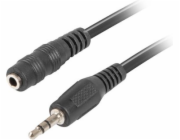 Lanberg CA-MJFJ-10CC-0050-BK LANBERG Minijack 3.5mm M / F 3 PIN kabel 5m, černý