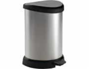 CURVER Deco Bin Odpadkový koš Stříbrná/černá 15l
