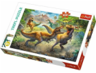Puzzle Trefl, 160 dílků – Boj s tyranosaury (GXP-645423)