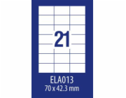 Avery Zweckform LABEL ZF ECONOMY 70X42.3MM 013 100ARK LABEL E100 ELA013 - ELA013
