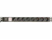 Gembird EG-PDU-014-C14 power distribution unit (PDU) 8 AC outlet(s) 1U Black