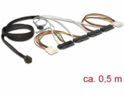DeLOCK adaptérový kabel miniSAS HD SSF8643 > 4x SFF8482